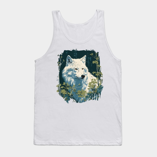 White Wolf Tank Top by Yopi